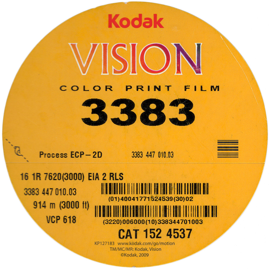 Kodak Vision 3383 Color Print Stock  MONO NO AWARE