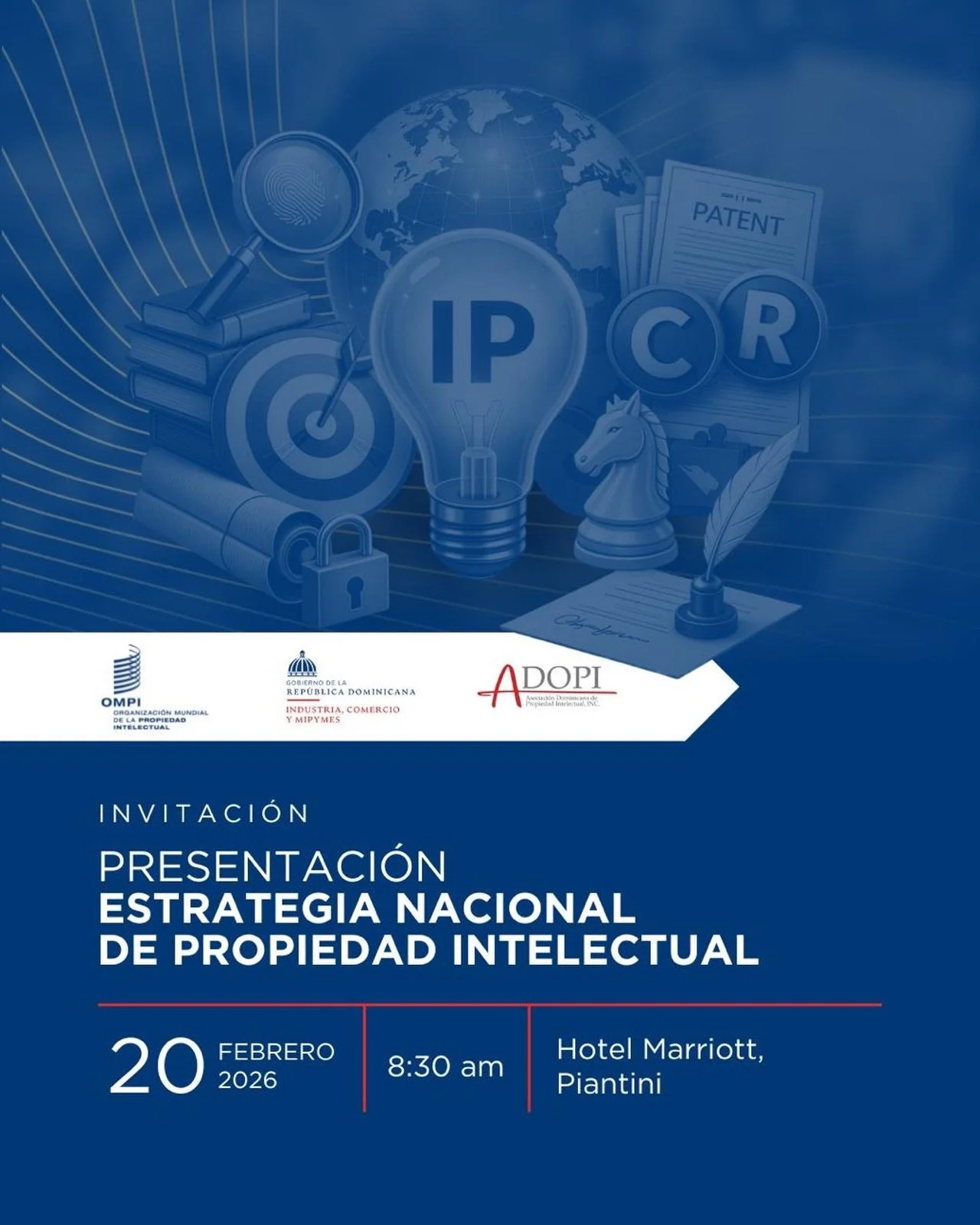 La Rep&uacute;blica Dominicana da un paso decisivo hacia una econom&iacute;a basada en el conocimiento. 🇩🇴✨

La Estrategia Nacional de Propiedad Intelectual 2030 (ENPI) traza la hoja de ruta para fortalecer nuestro ecosistema de innovaci&oacute;n, 