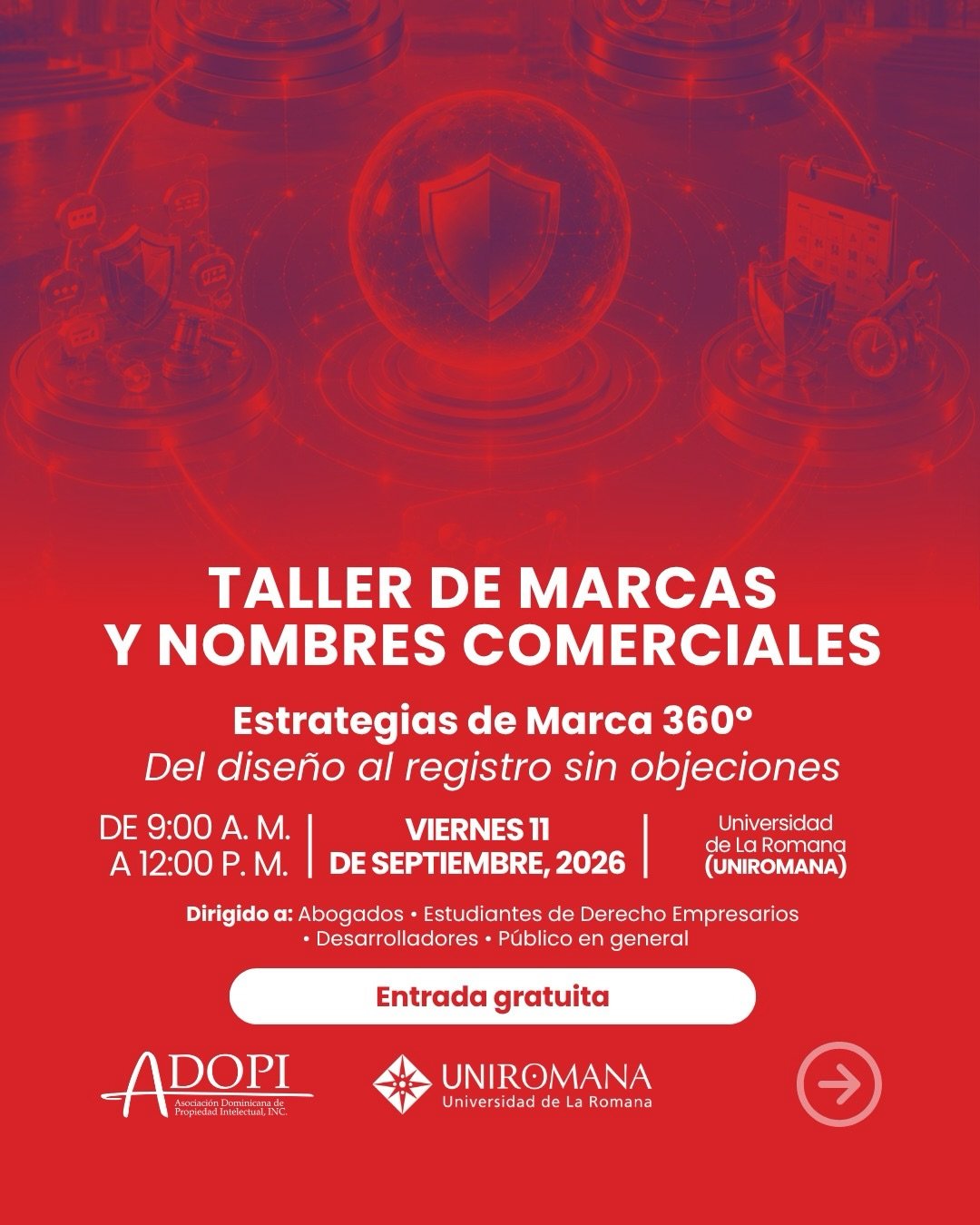 &iexcl;ADOPI llega por primera vez a La Romana con una jornada formativa especialmente dise&ntilde;ada para emprendedores, profesionales, estudiantes y creativos! 

📍El pr&oacute;ximo viernes 11 de septiembre, estaremos celebrando el taller &ldquo;M