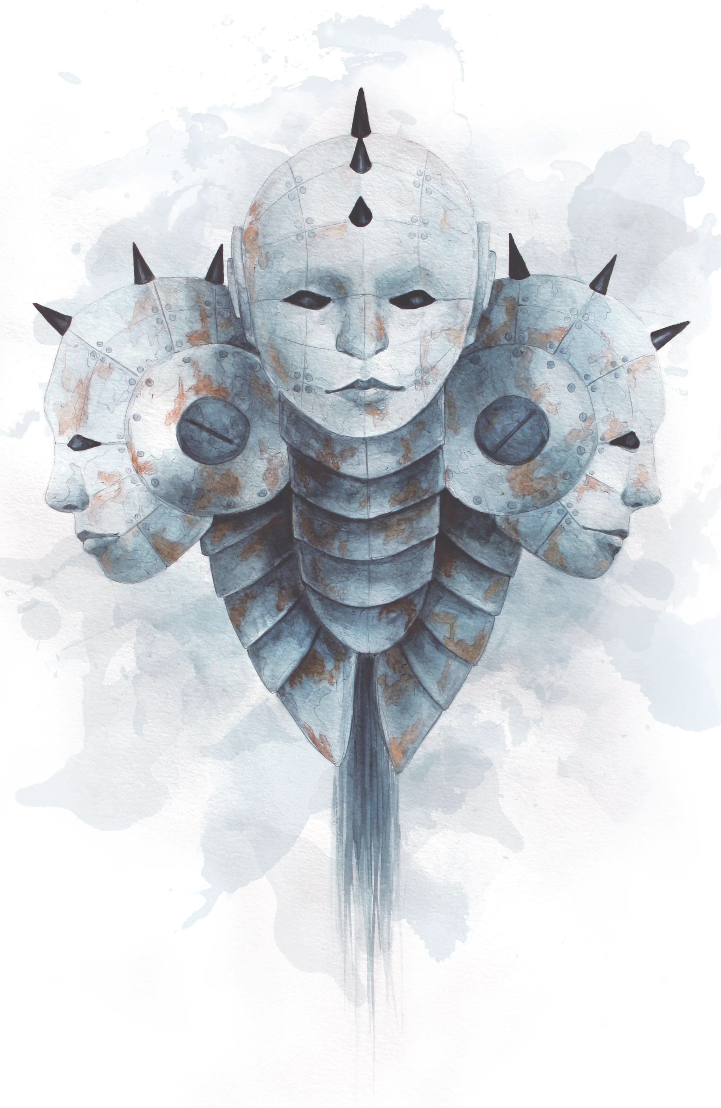 Three Robot Heads