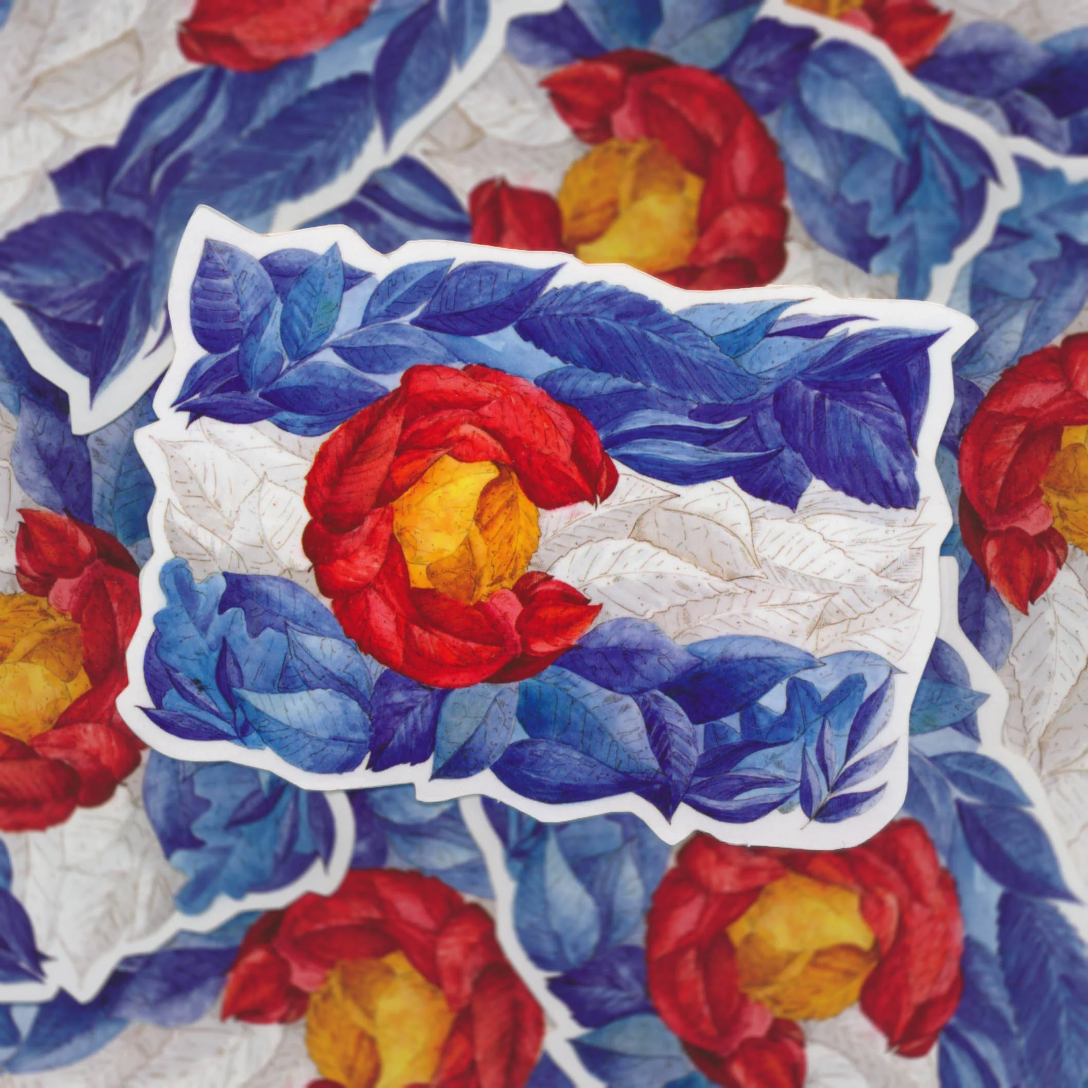 Colorado Leaf Flag Sticker