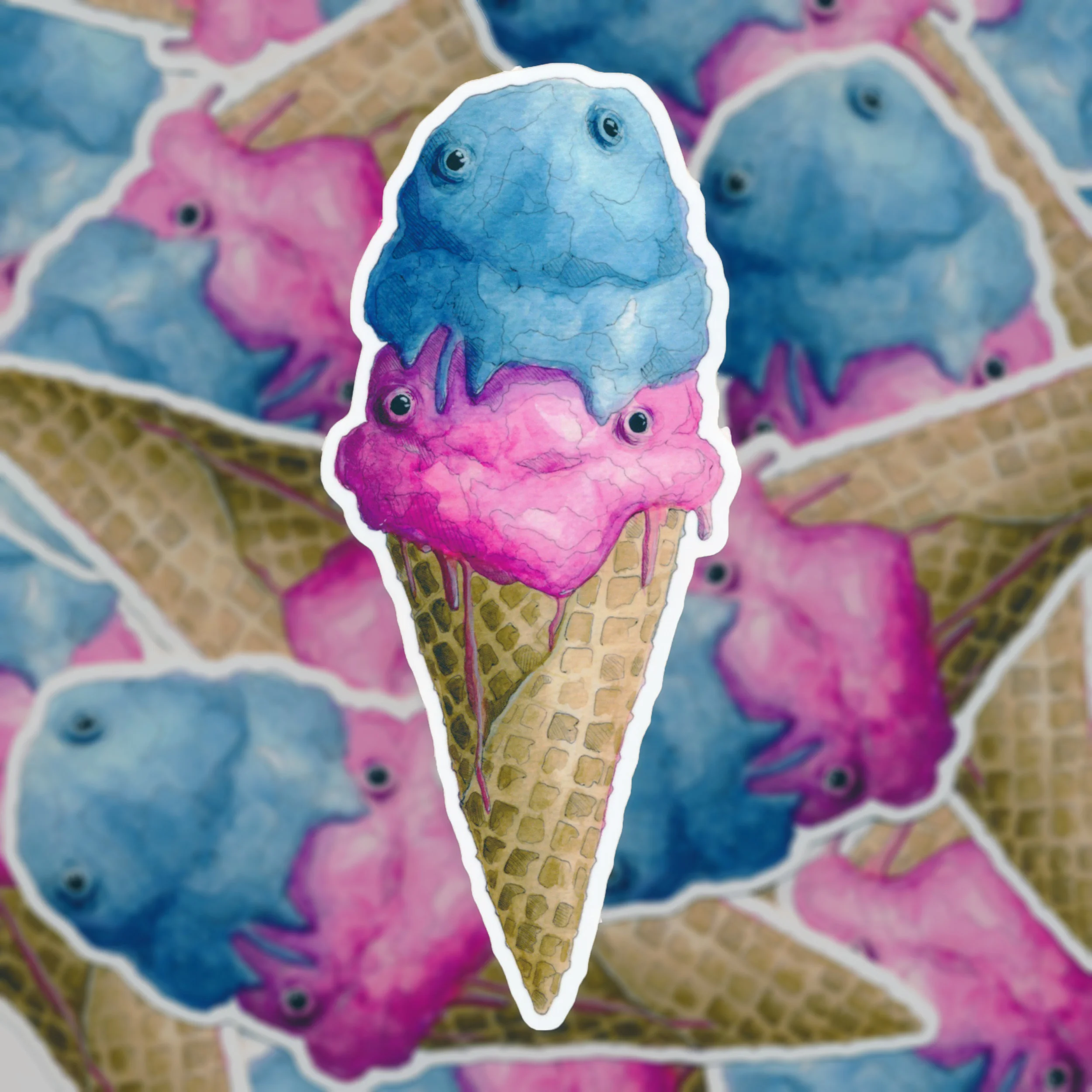 Ice Cream Monster Sticker