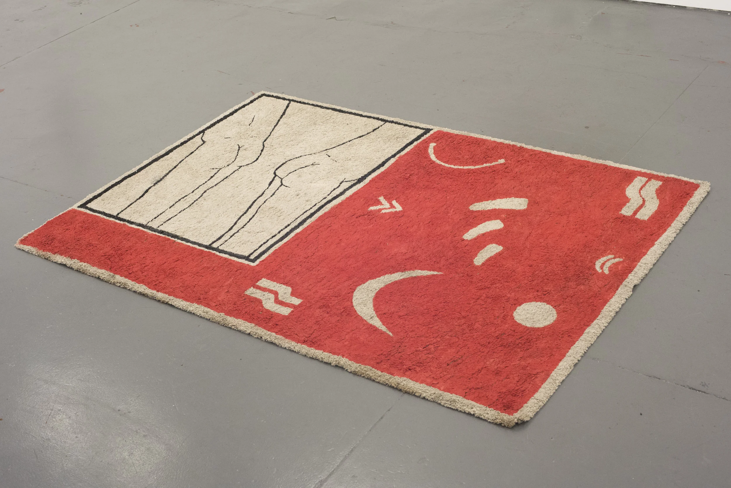 Elena Tory-Henderson forever and ever, 2018 carpet & acrylic paint