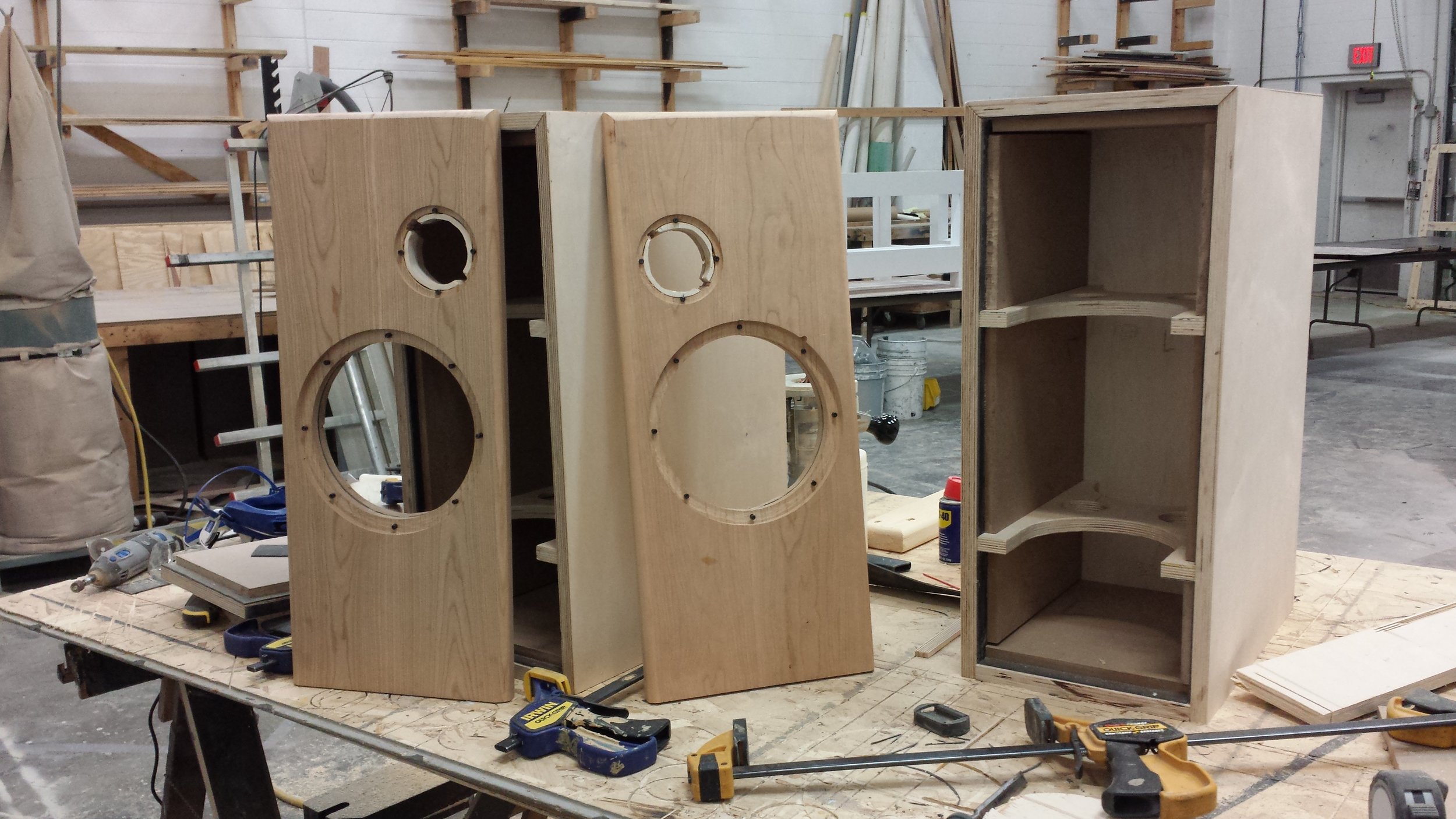 Cherrywood Front Baffles with Cabinets
