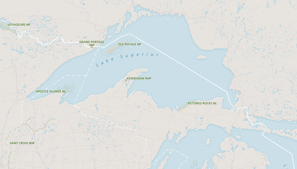  Regional map of the Apostle Islands  (from   National Park Service  )  