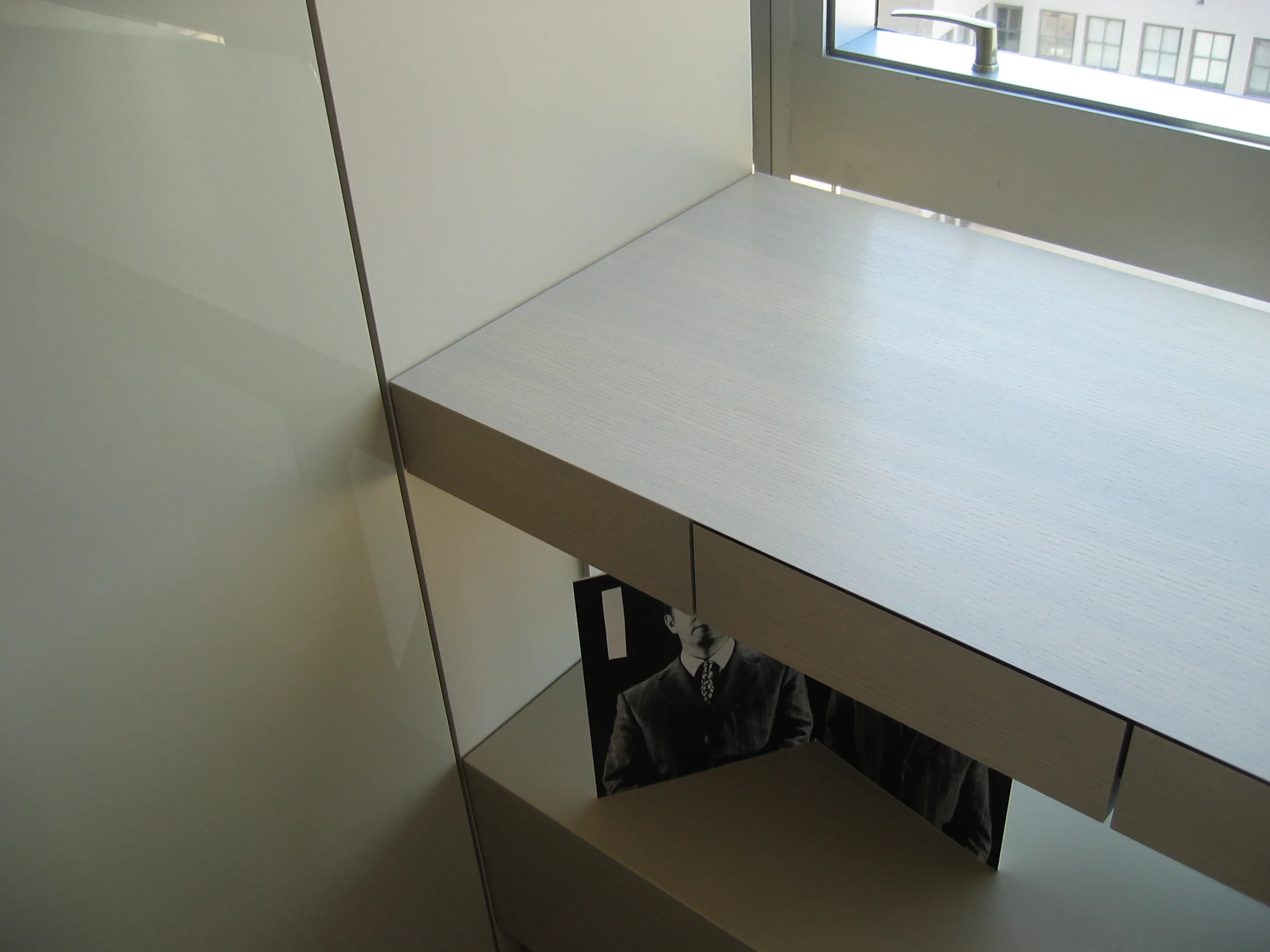 Stained Ash Suspended Desk