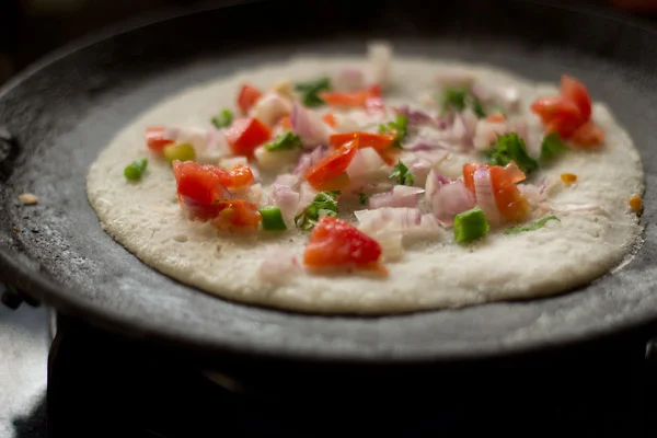 Uttapum with mixed vegetables