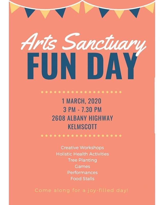 The hosts of The Swan Festival of Lights are excited to invite you all to celebrate the long weekend at the Arts Sanctuary, Kelmscott. Starting at 3pm, we will have food, workshops, yoga, games and many other activities. This will be followed by a fe