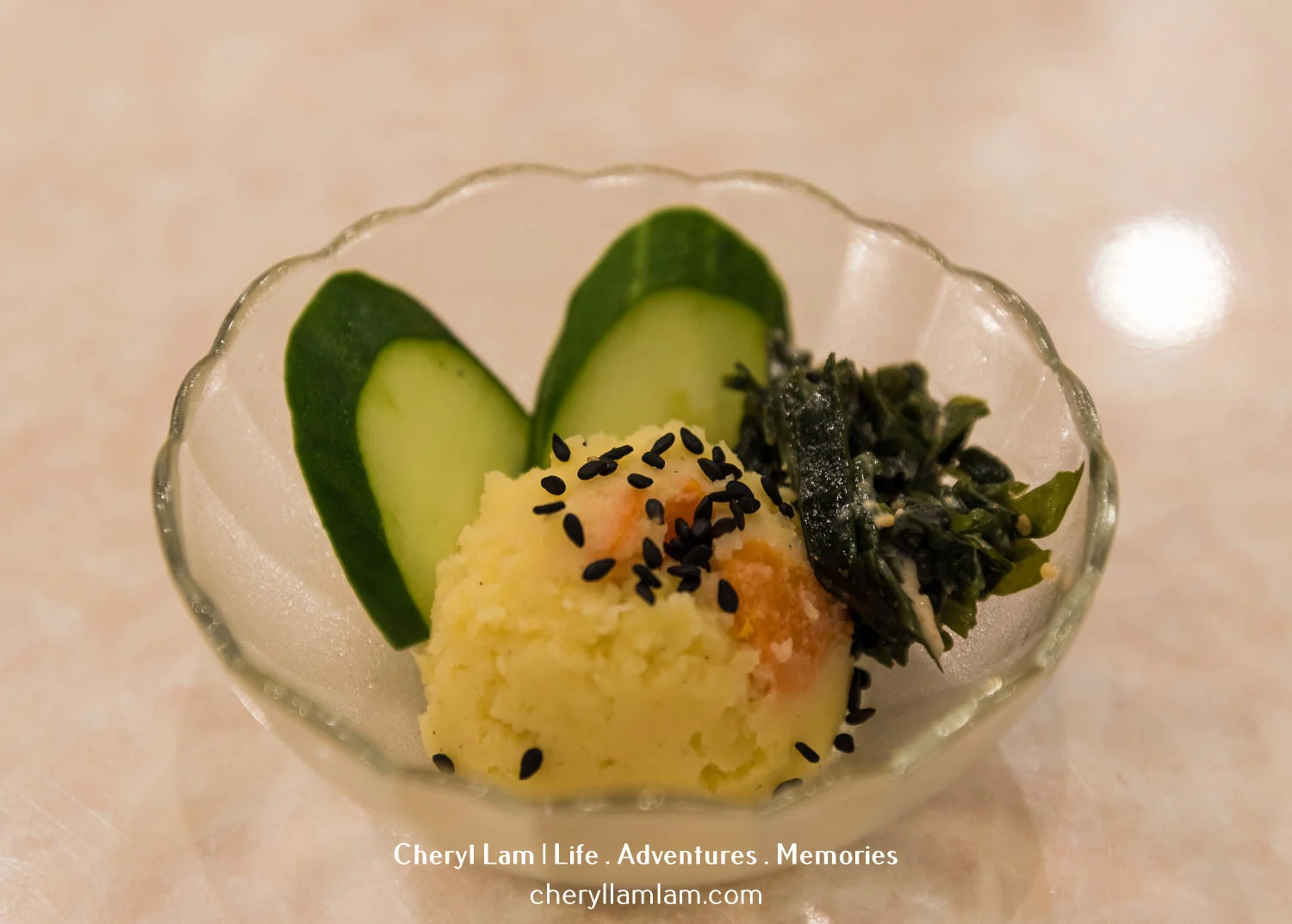 Complimentary side dish / appetiser : potato salad