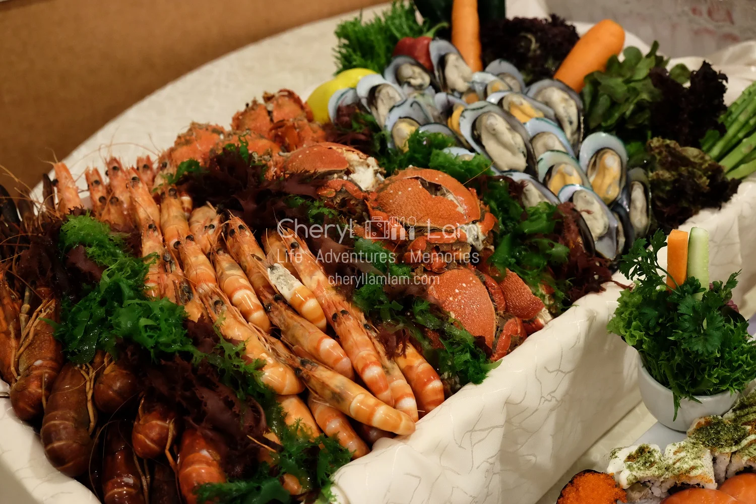Assortment of fresh seafood