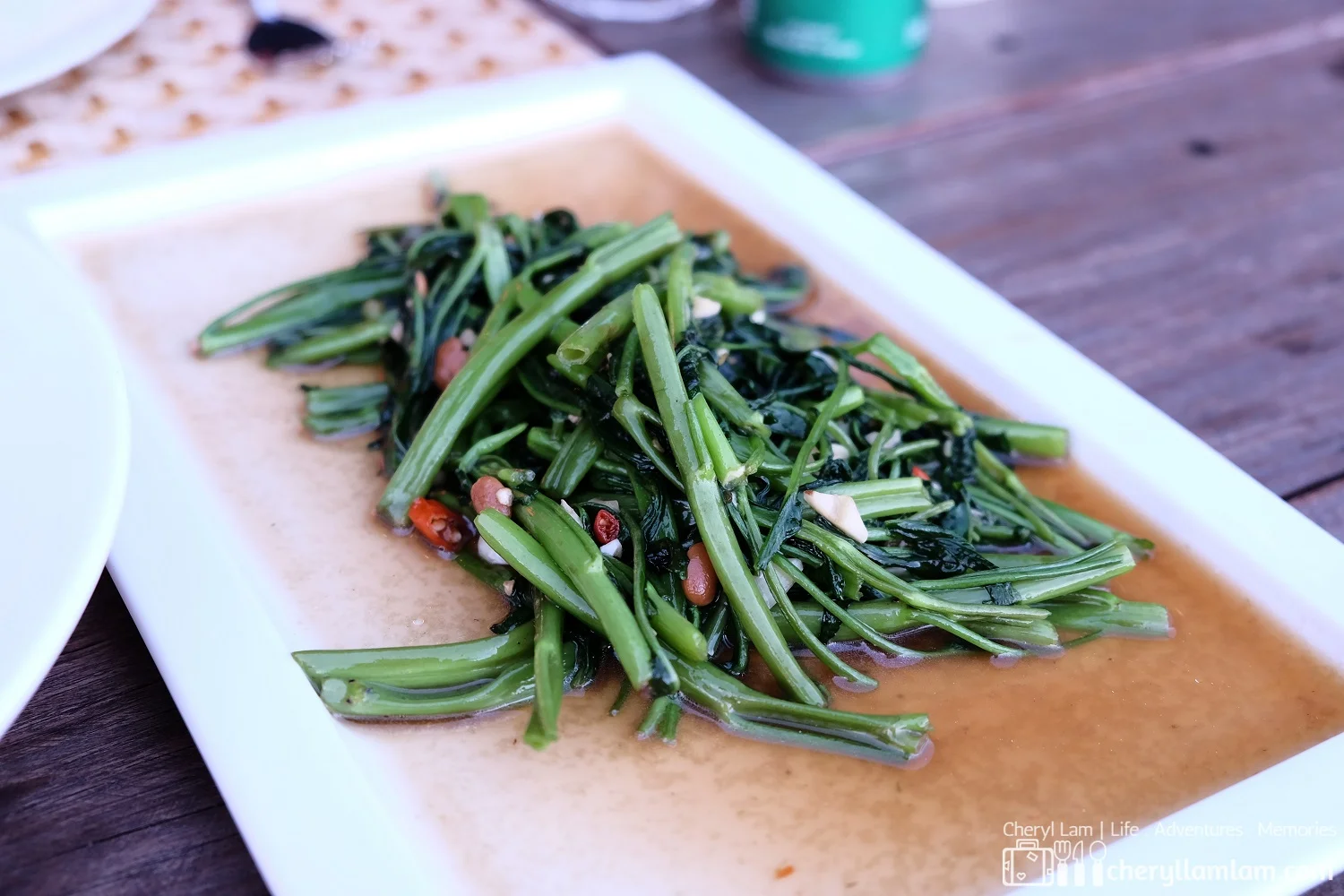 My all-time favourite: stir-fried morning glory (water spinach)