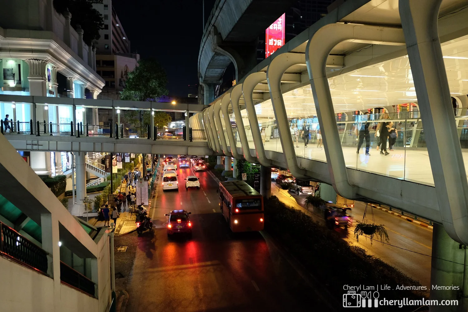 Pedestrian bridge at BTS station