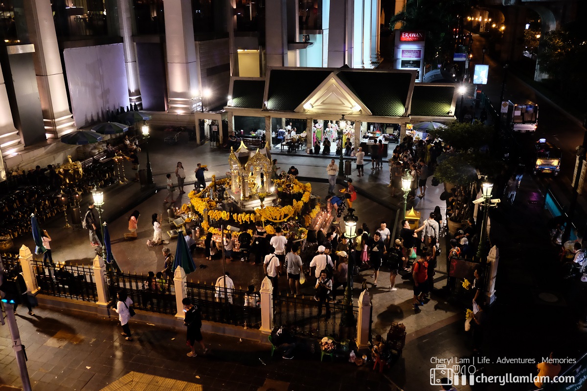 Erawan Shrine at night
