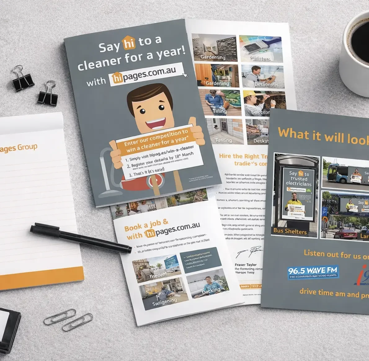 hipages Wollongong advertising campaign promotional material