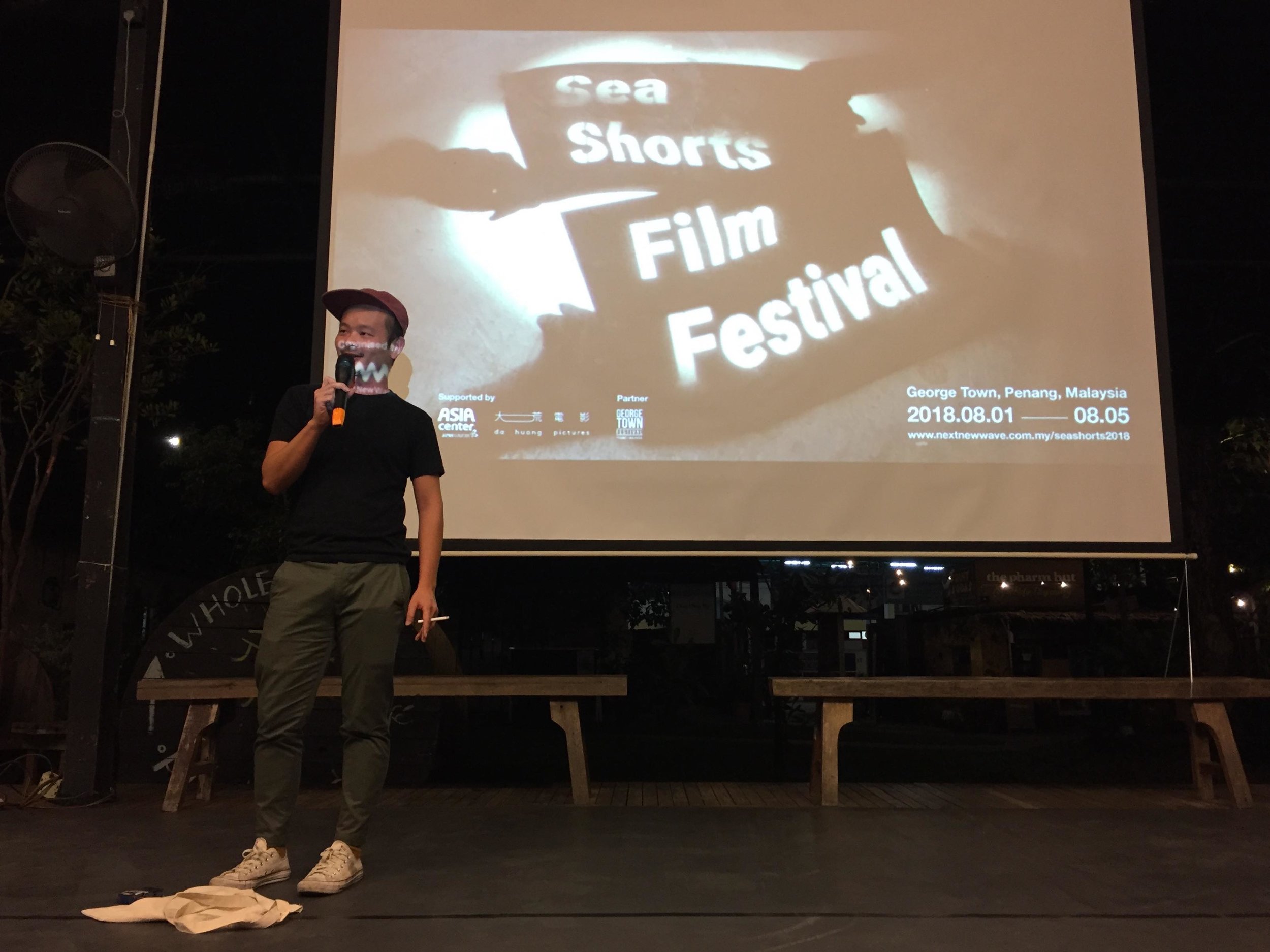 Liew Seng Tat is talking about his student film  Don't Play Play .