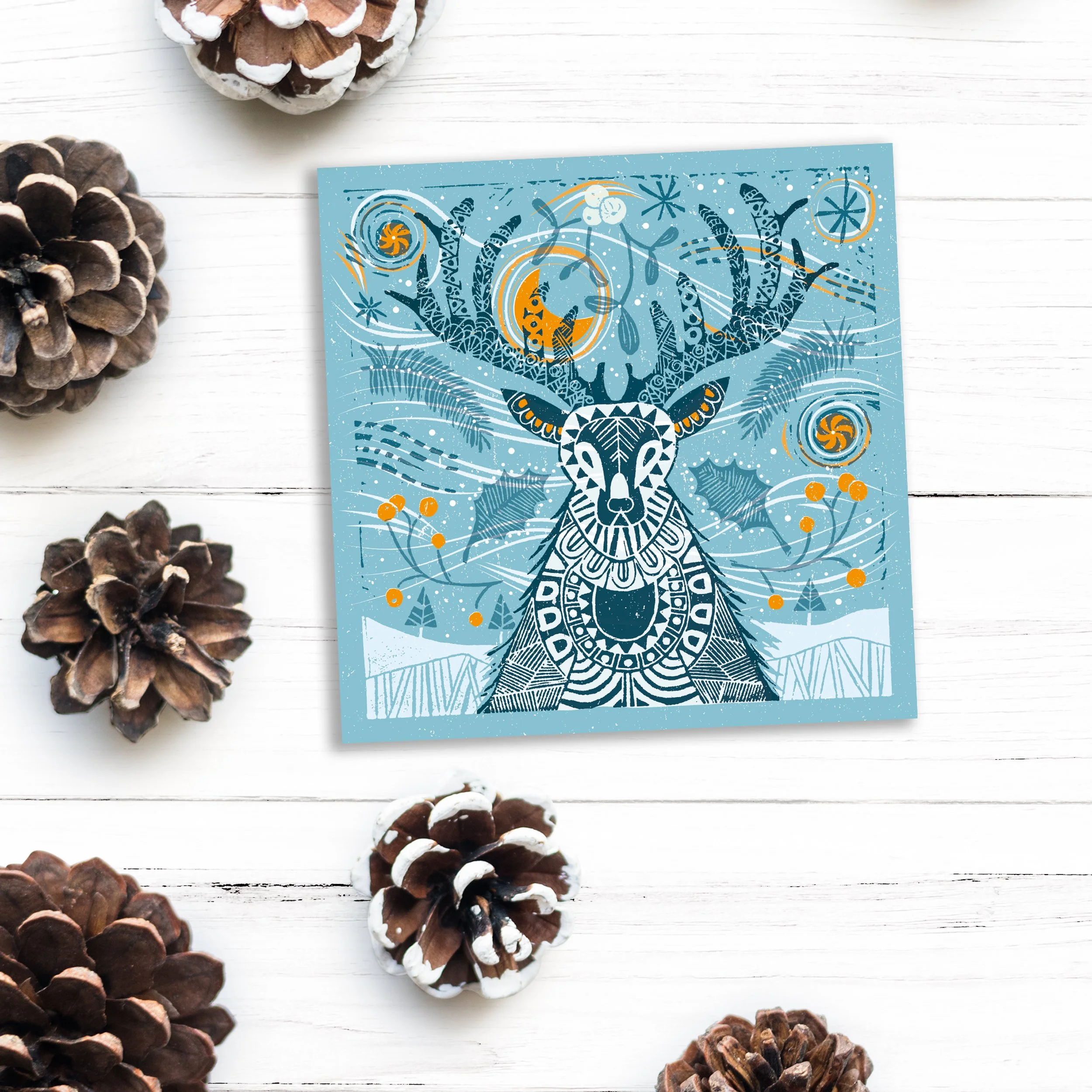 Santa's Reindeers | Individual Cards