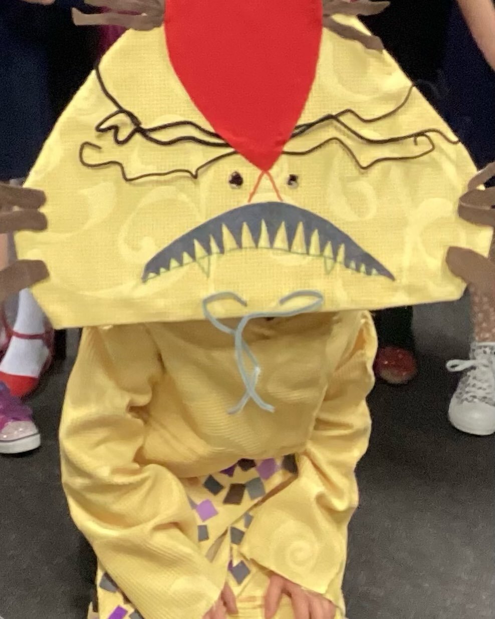 The Woolington Wyrm brought to life! So amazing 🤩 He looks just as cranky as in @_fredachiu_ &lsquo;s brilliant illustrations. Made this author&rsquo;s day! #missmarykatemartinsguidetomonsters #bookweek2022 #cbca #thewoolingtonwyrm