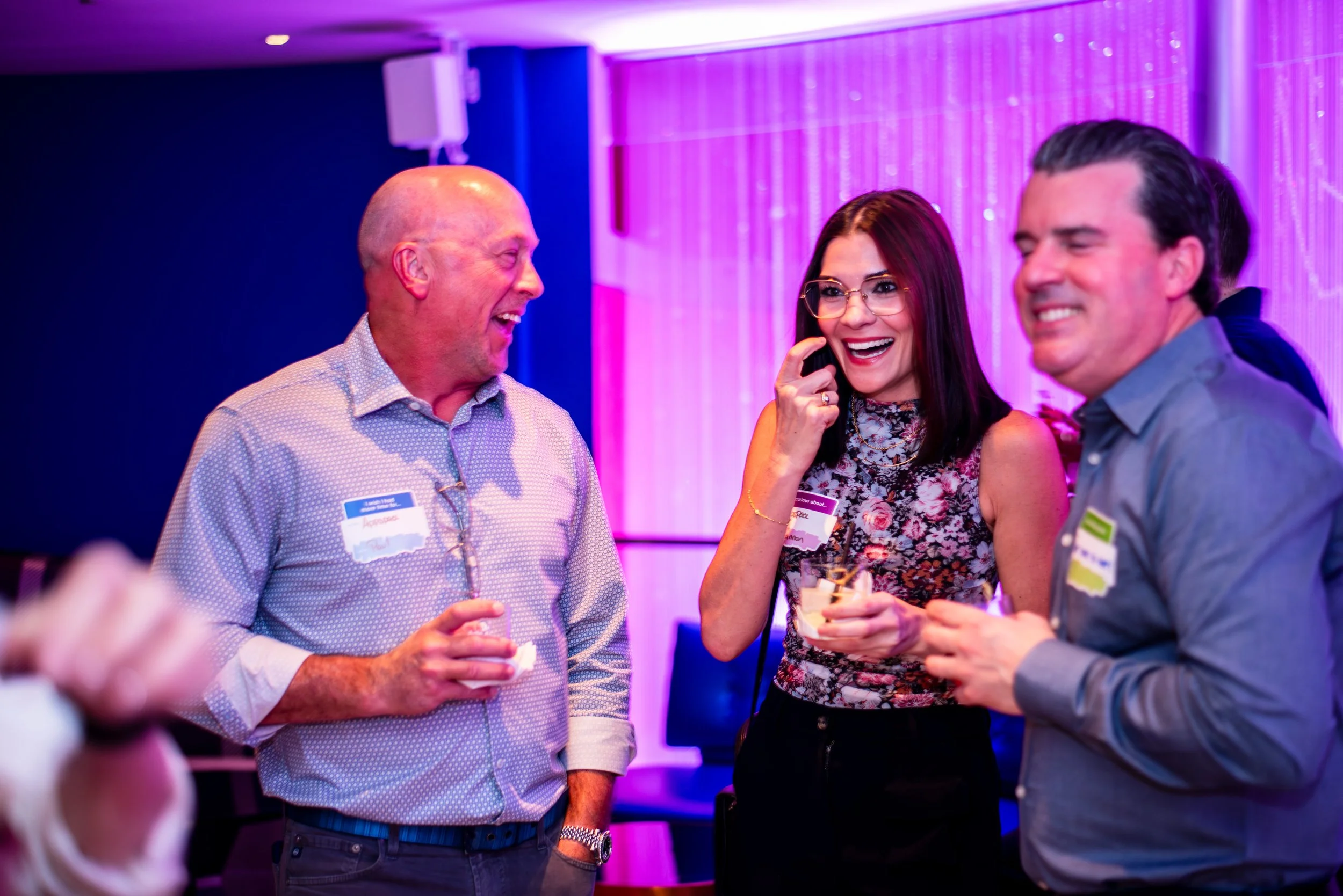 Appspace employees with Preston Lewis at the ICology Presidents Club Happy Hour at the Chandelier Bar during Transform 2026.