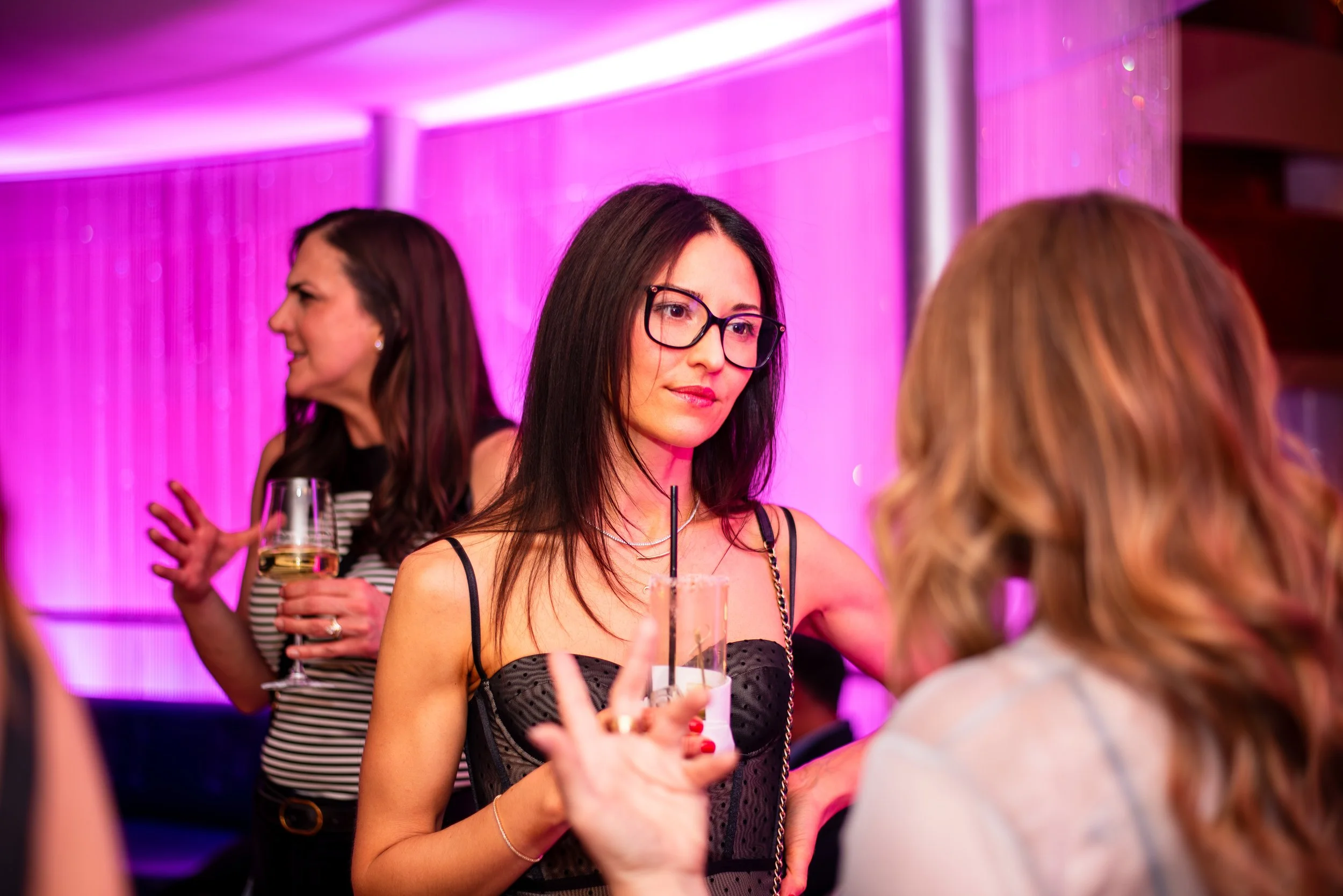 Discussions at the ICology Presidents Club Happy Hour at the Chandelier Bar during Transform 2026.