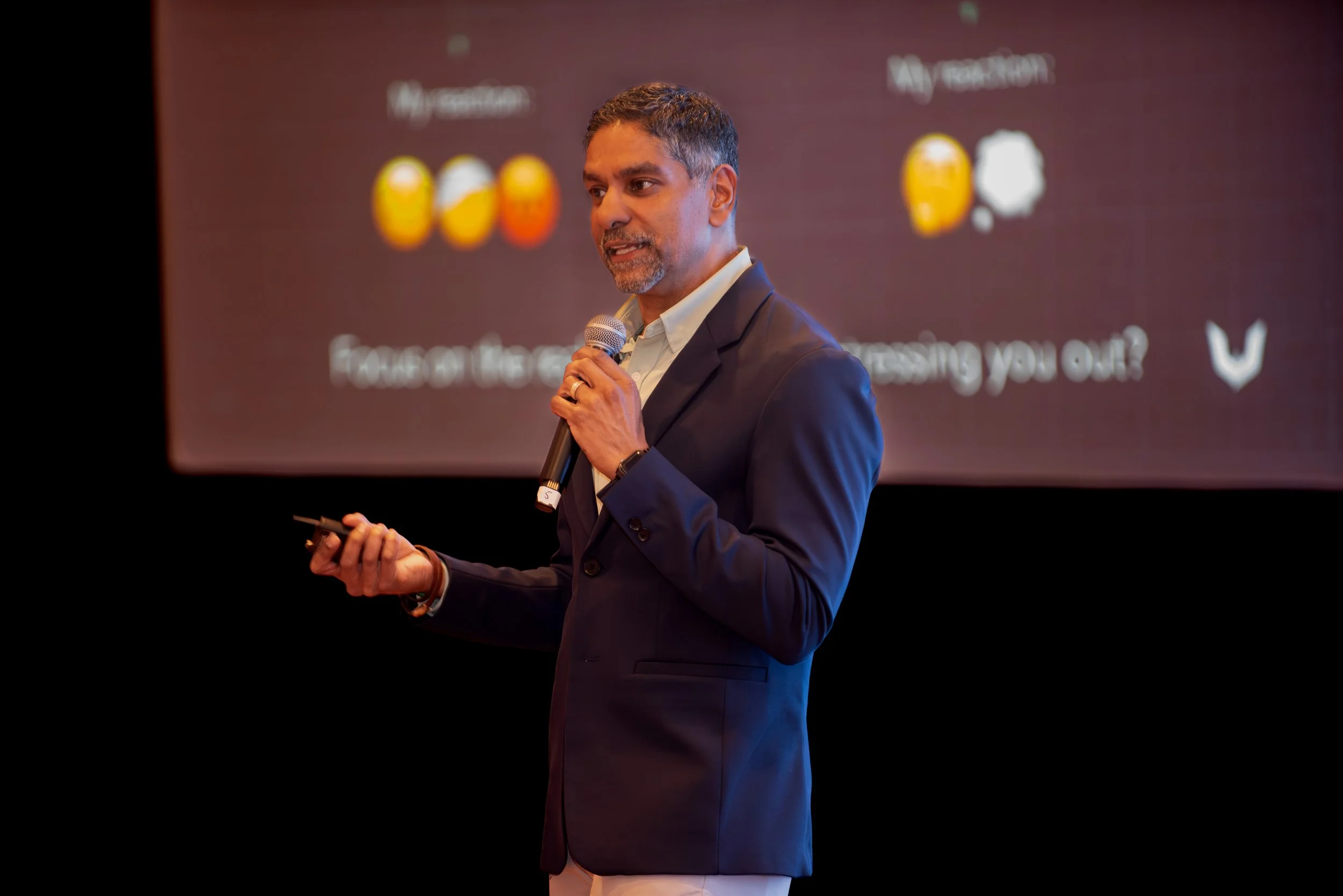 Pinaki Kathiari speaks at the inaugural EX Factor Summit at Transform in Las Vegas