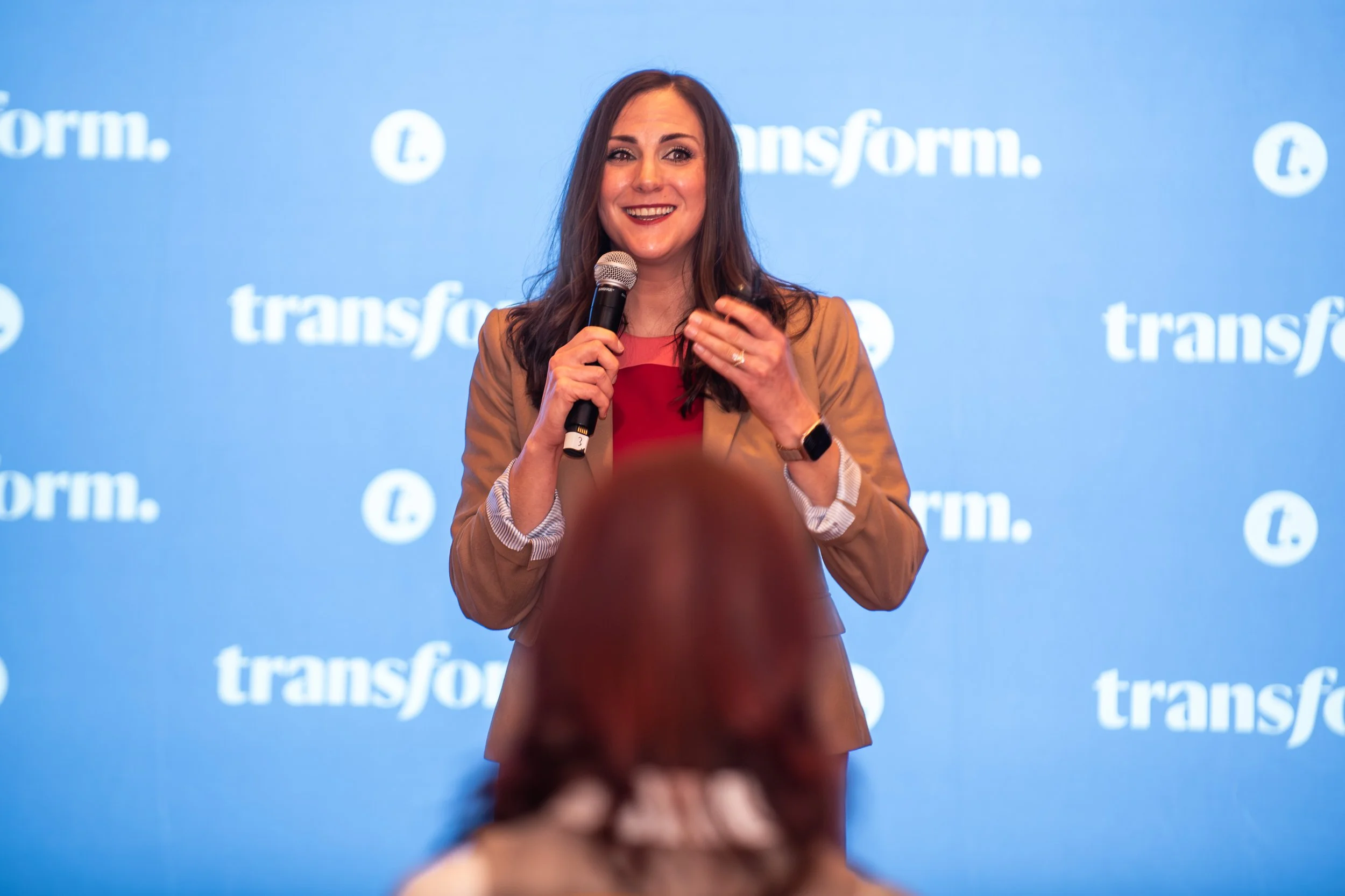 Lindsay Turner speaks at the inaugural EX Factor Summit at Transform in Las Vegas