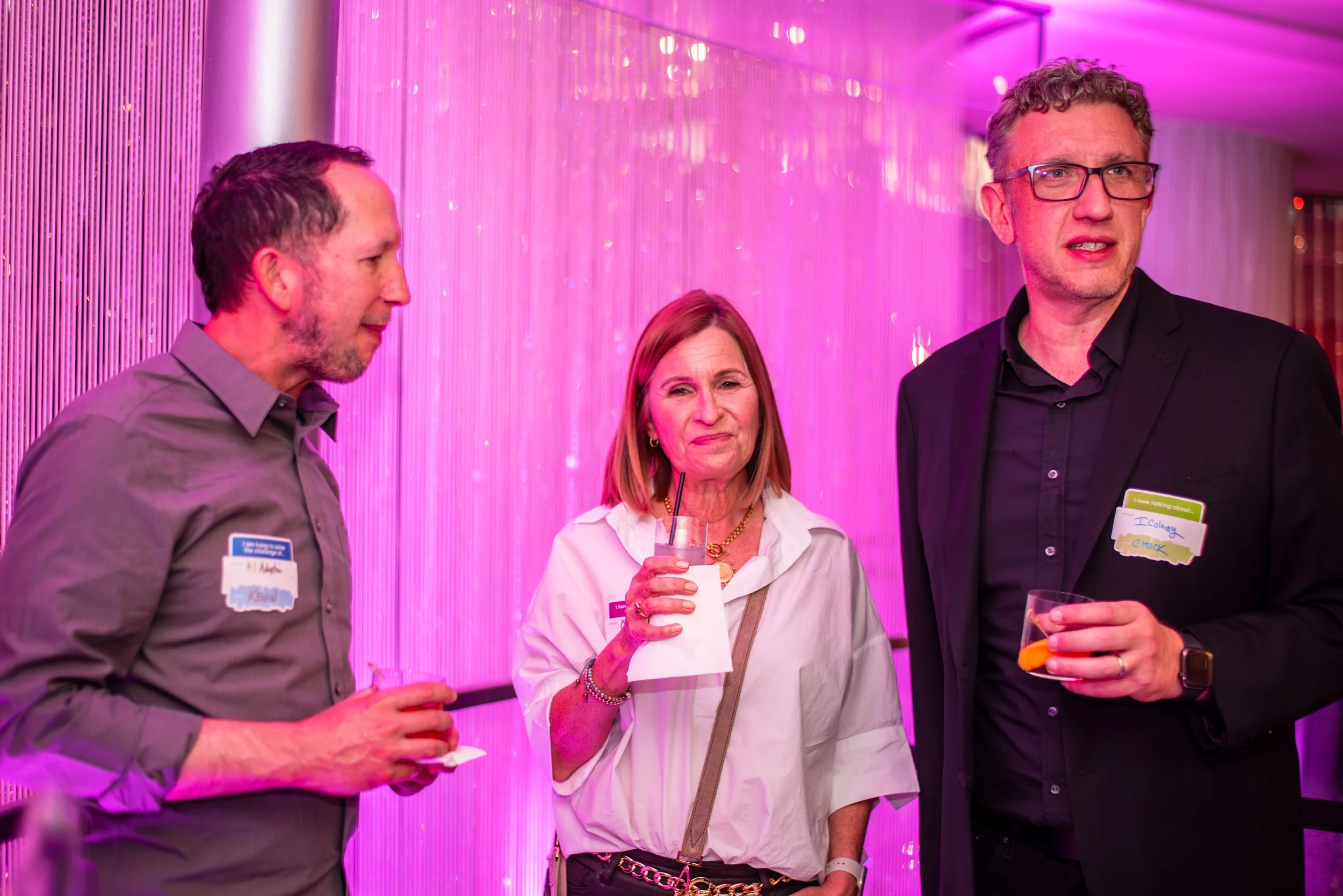 Chuck Gose and ZipRecruiter employees at the ICology Presidents Club Happy Hour at the Chandelier Bar, Cosmopolitan, Las Vegas, during Transform 2026.