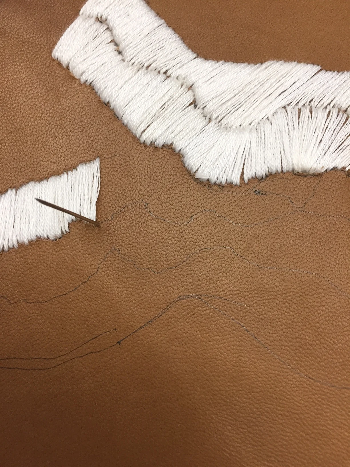 SATIN STITCH ON LEATHER