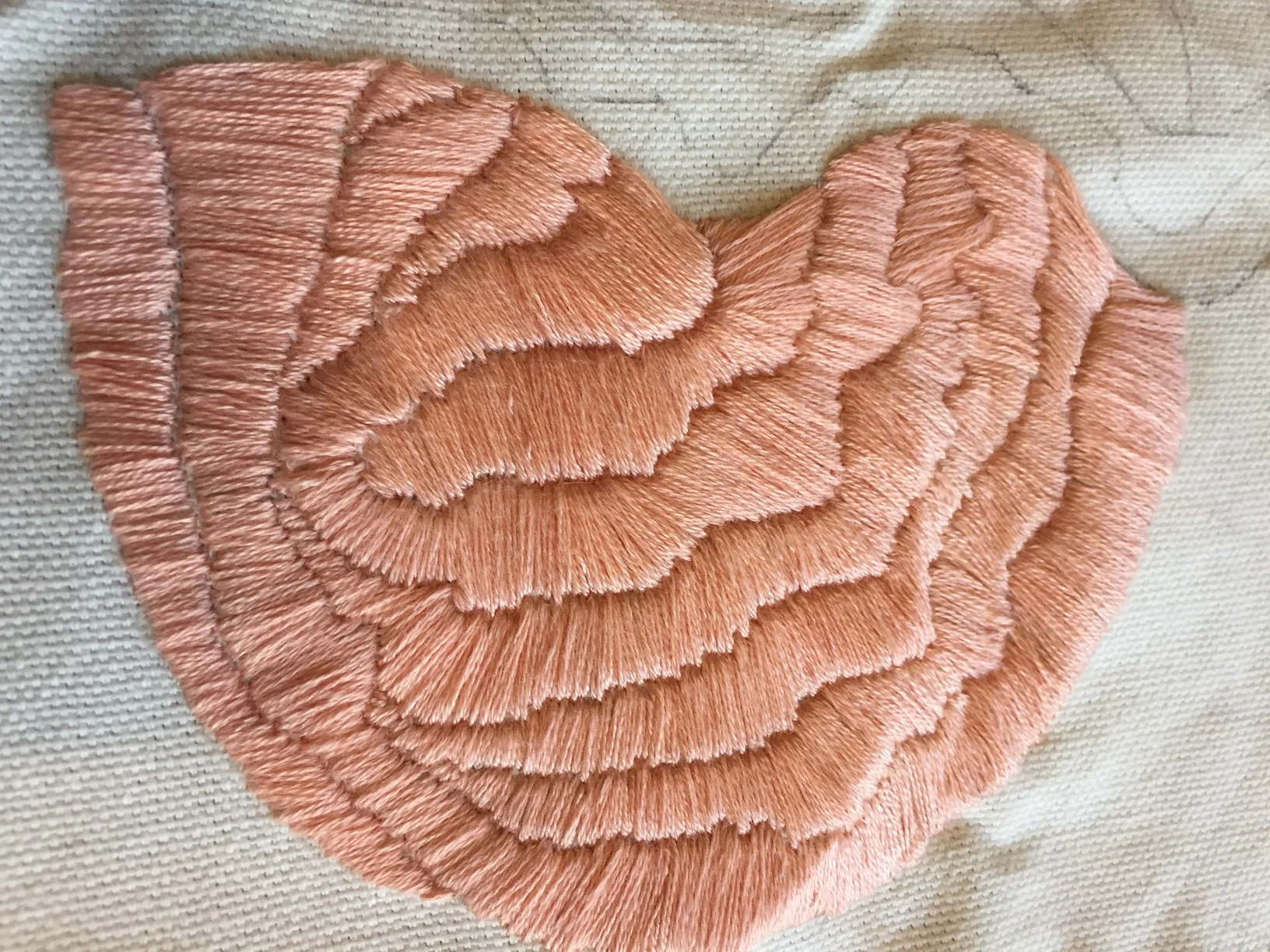 SATIN STITCH ON CANVAS