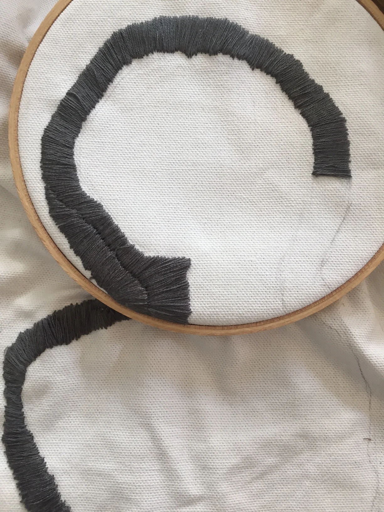SATIN STITCH ON CANVAS
