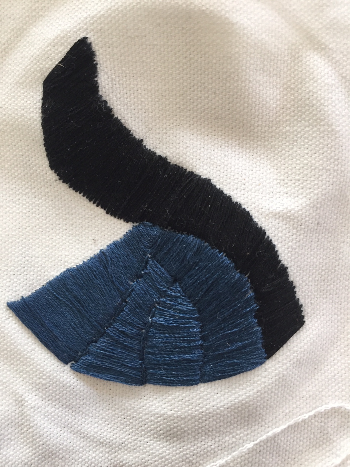 SATIN STITCH ON CANVAS