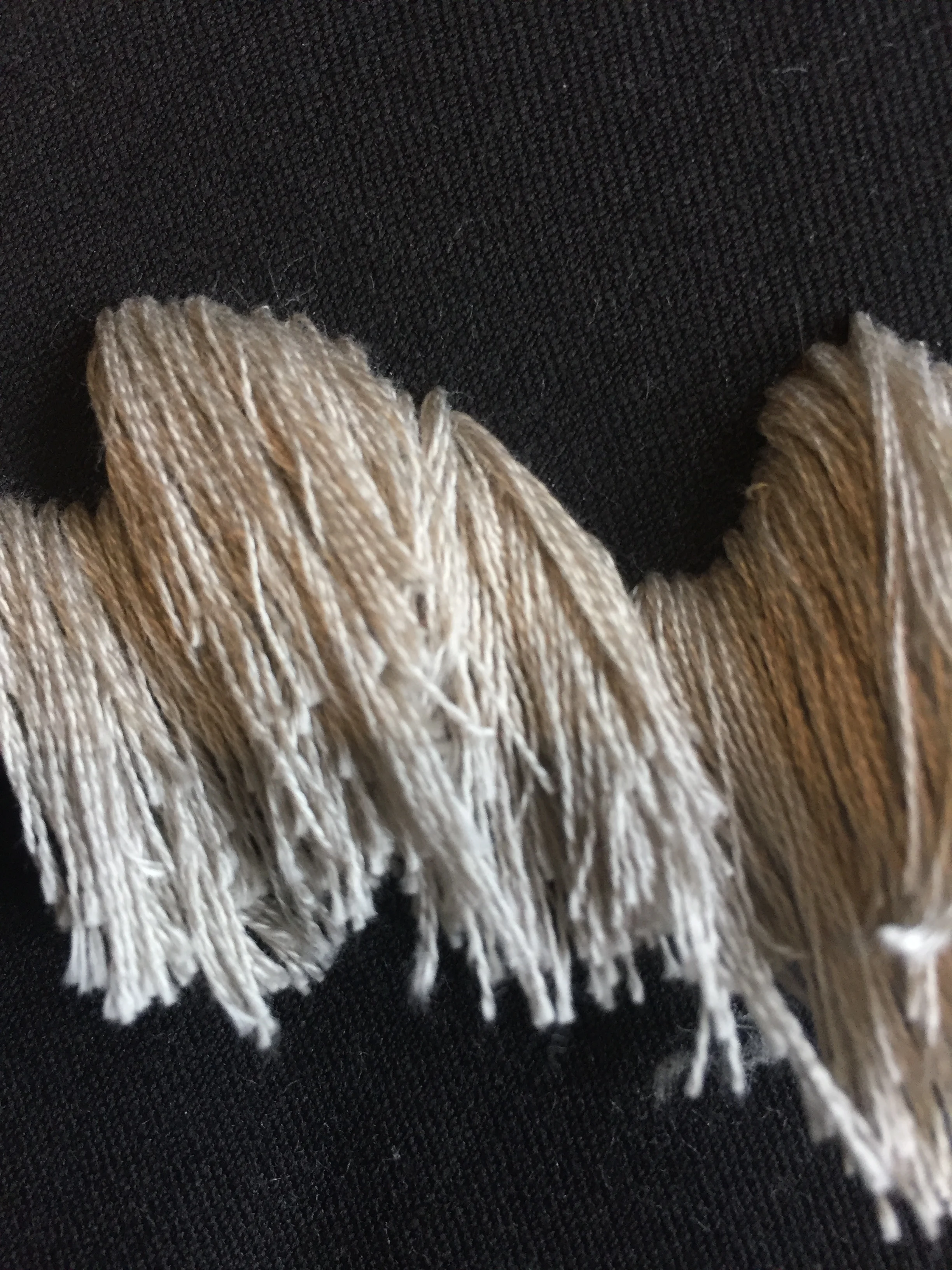 FRENCH KNOT FRINGE ON WOOL