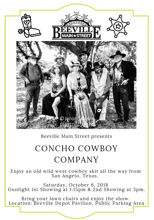 Beeville Main Street Presents Concho Cowboy Co. October 6, 2018 2.PNG