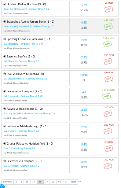 Screenshot of my trade feed from 14 September 2017 - 17 March 2018—32-35