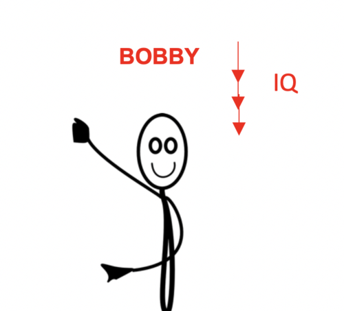 Bobby gets a downgrade in IQ.