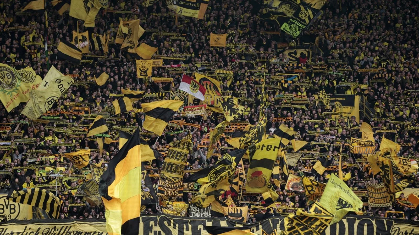 Borussia Dortmund’s infamous ‘Yellow Wall’.