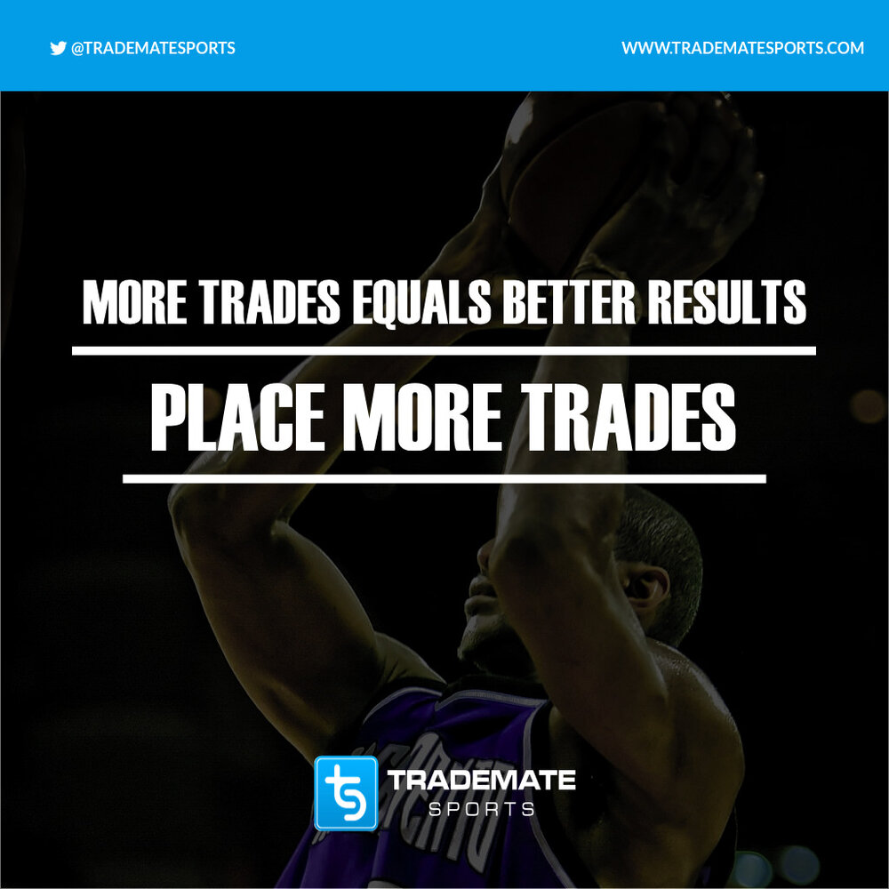 The Nr. 1 Key to Success with Trademate Sports is to place a large number of trades