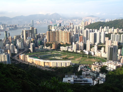 Happy Valley Racecourse in Hong Kong.