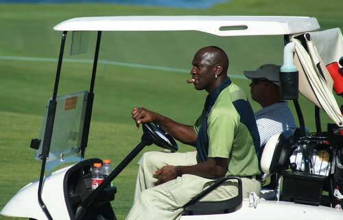 Michael Jordan on the course.