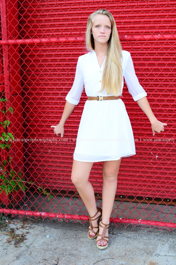 Norfolk Neon District Virginia senior portrait Jan Casper Photography