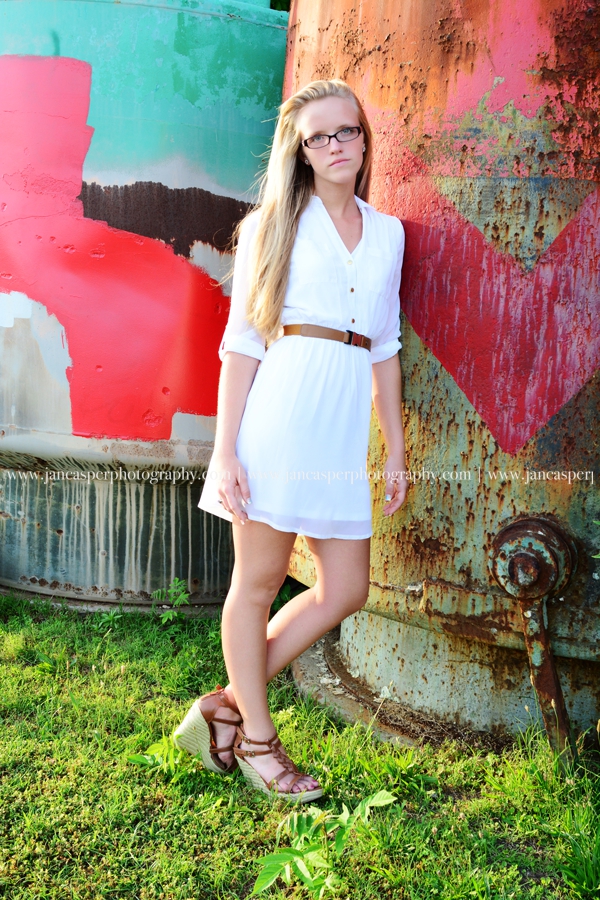 Norfolk Neon District Virginia senior portrait Jan Casper Photography