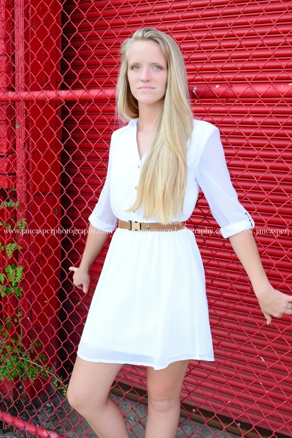 Norfolk Neon District Virginia senior portrait Jan Casper Photography