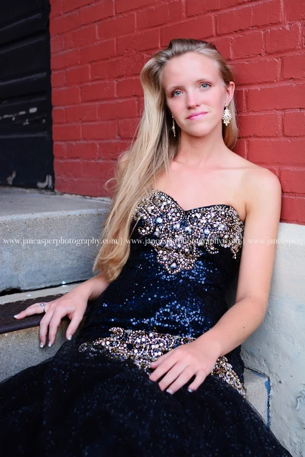 Norfolk Neon District Virginia senior portrait Jan Casper Photography