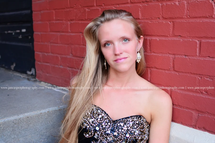 Norfolk Neon District Virginia senior portrait Jan Casper Photography