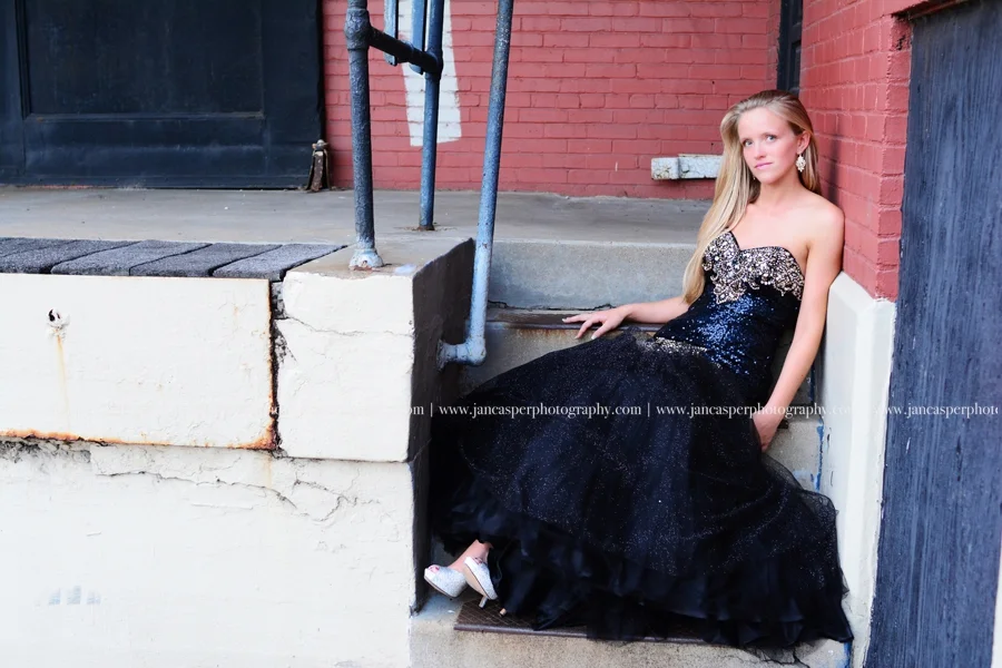 Norfolk Neon District Virginia senior portrait Jan Casper Photography