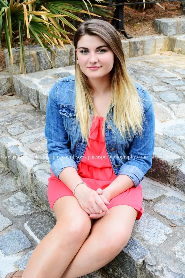 Norfolk Botanical Garden Virginia senior portrait Jan Casper Photography