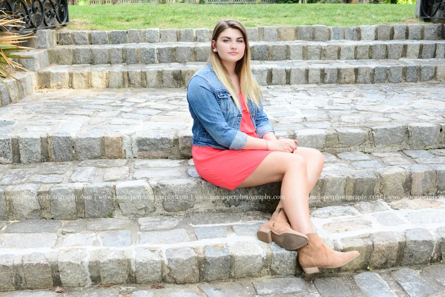 Norfolk Botanical Garden Virginia senior portrait Jan Casper Photography