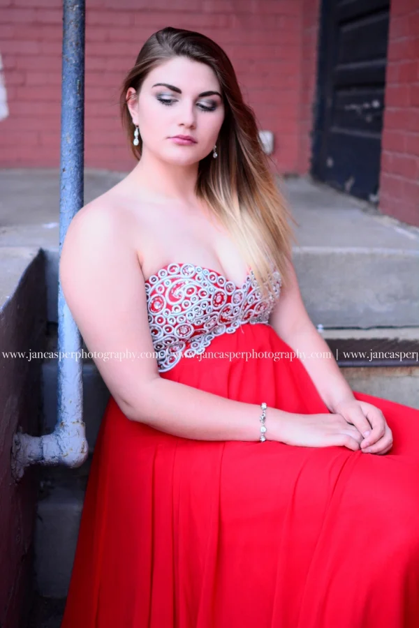 Neon District Norfolk Virginia senior portrait Jan Casper Photography