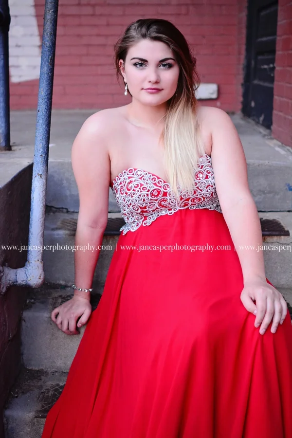 Neon District Norfolk Virginia senior portrait Jan Casper Photography