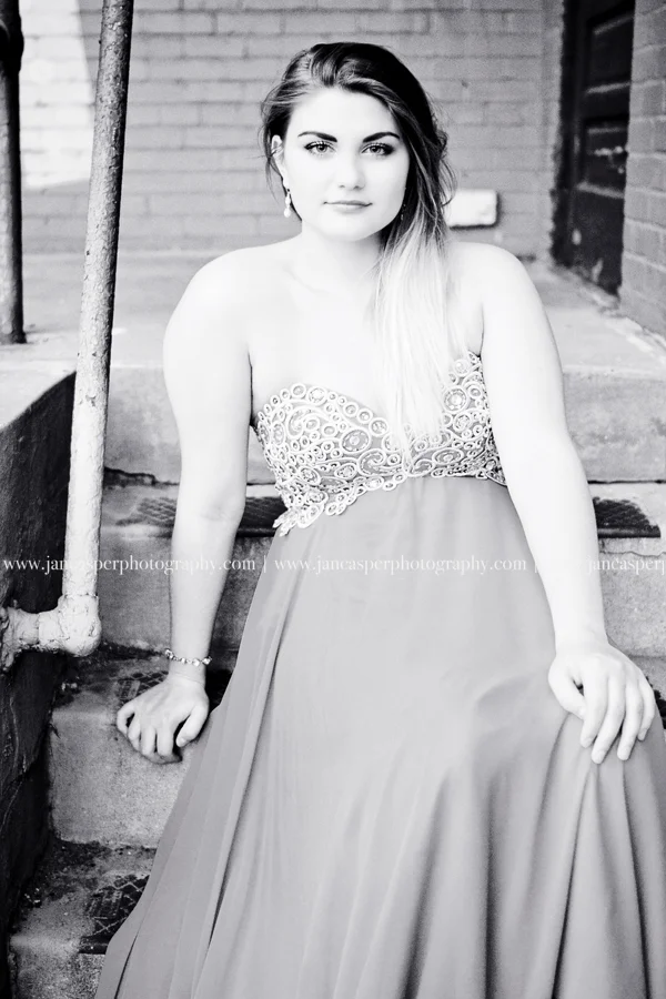 Neon District Norfolk Virginia senior portrait Jan Casper Photography