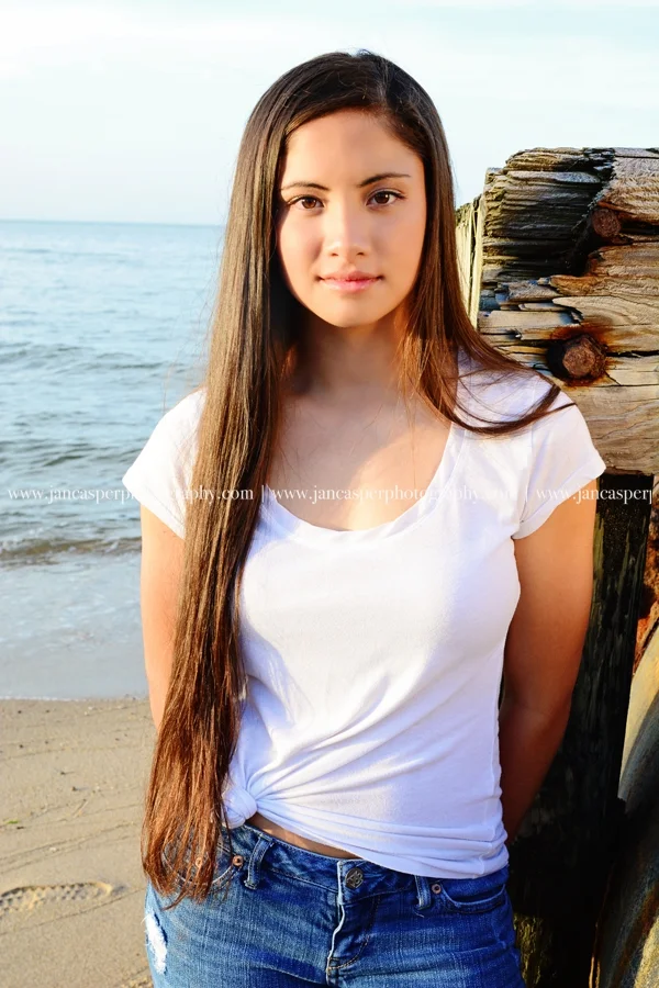Ocean View beach Norfolk Virginia senior portrait Jan Casper Photography